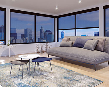 Residential Motorized Screen Sample Photo